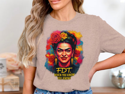 Vibrant Frida Portrait FDT Design Graphic Tee product