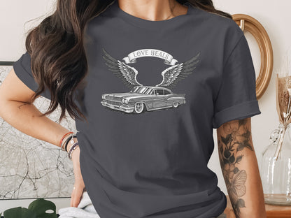Love Heals Winged Car Graphic T-Shirt Product