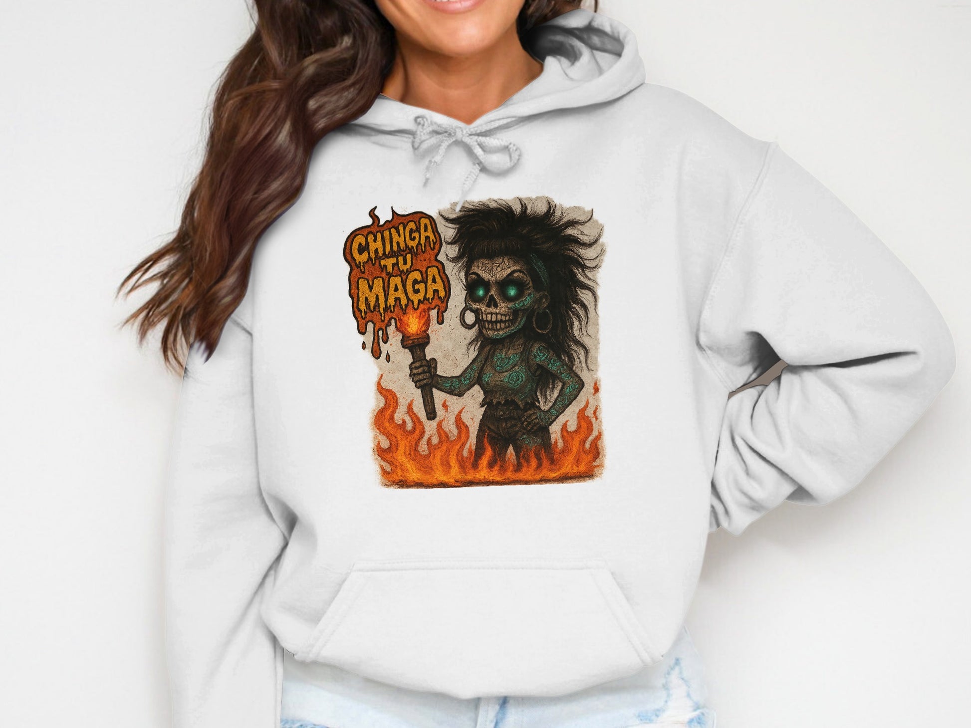 Chinga Tu Maga Graphic Hoodie Unique Hoodie Product
