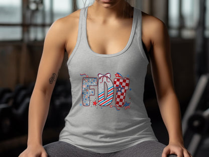 Patriotic Fit Graphic Tank Top With Unique Design product