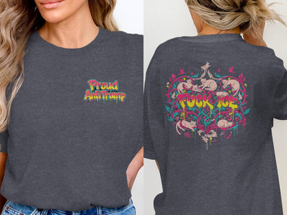Proud Anti Trump Fuck Ice Graphic T-shirt