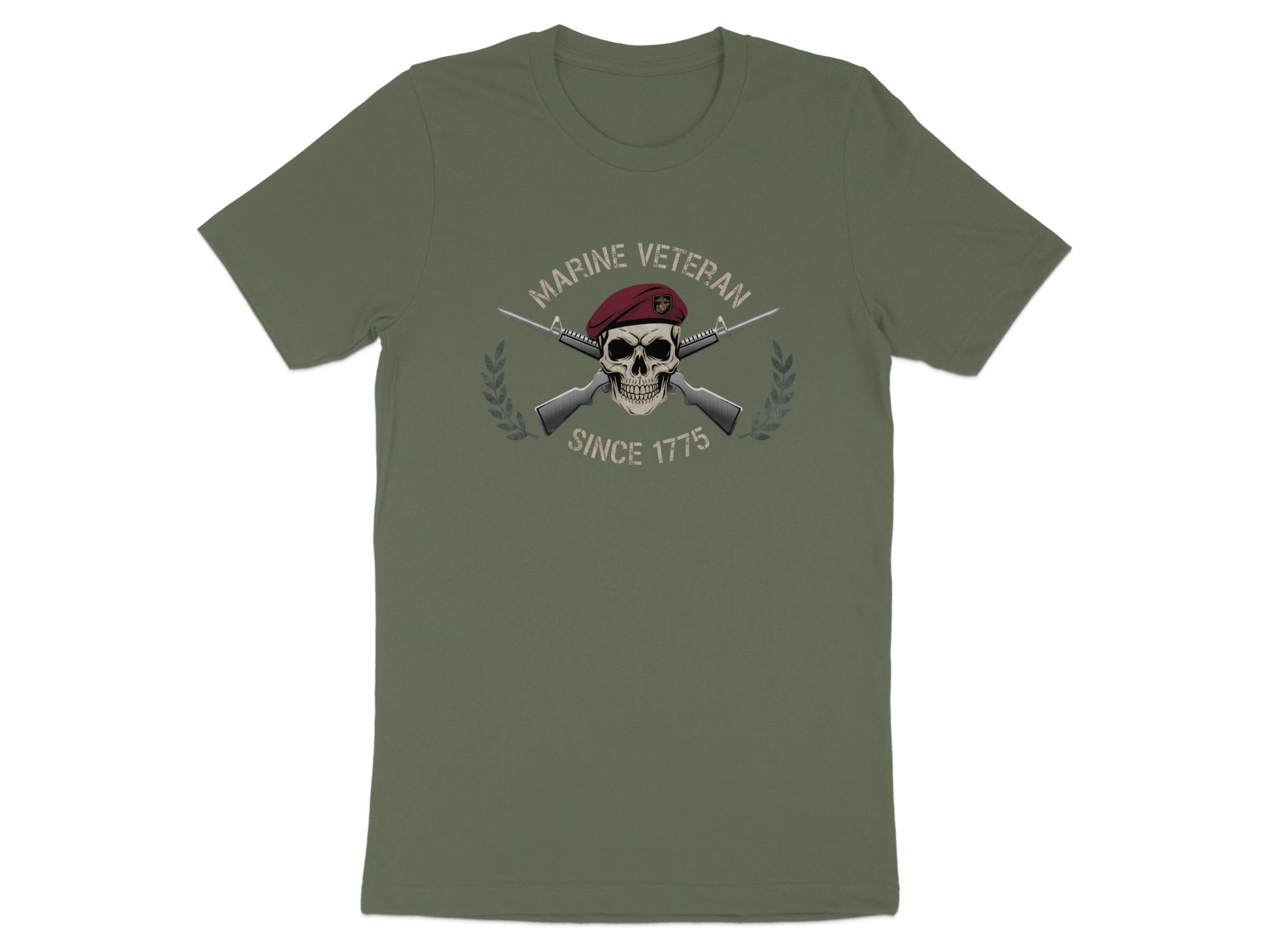 Marine Veteran Since 1775 Skull Graphic T-Shirt
