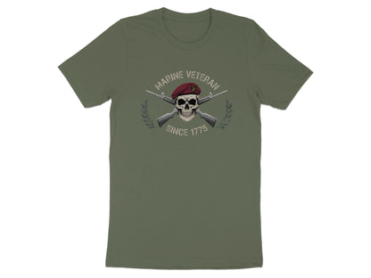 Marine Veteran Since 1775 Skull Graphic T-Shirt