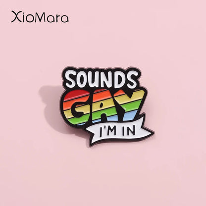 Get Your Pride On with This Custom Rainbow Quotations Enamel Pin – The Ultimate LGBTQ+ Brooch for Stylish Lovers!