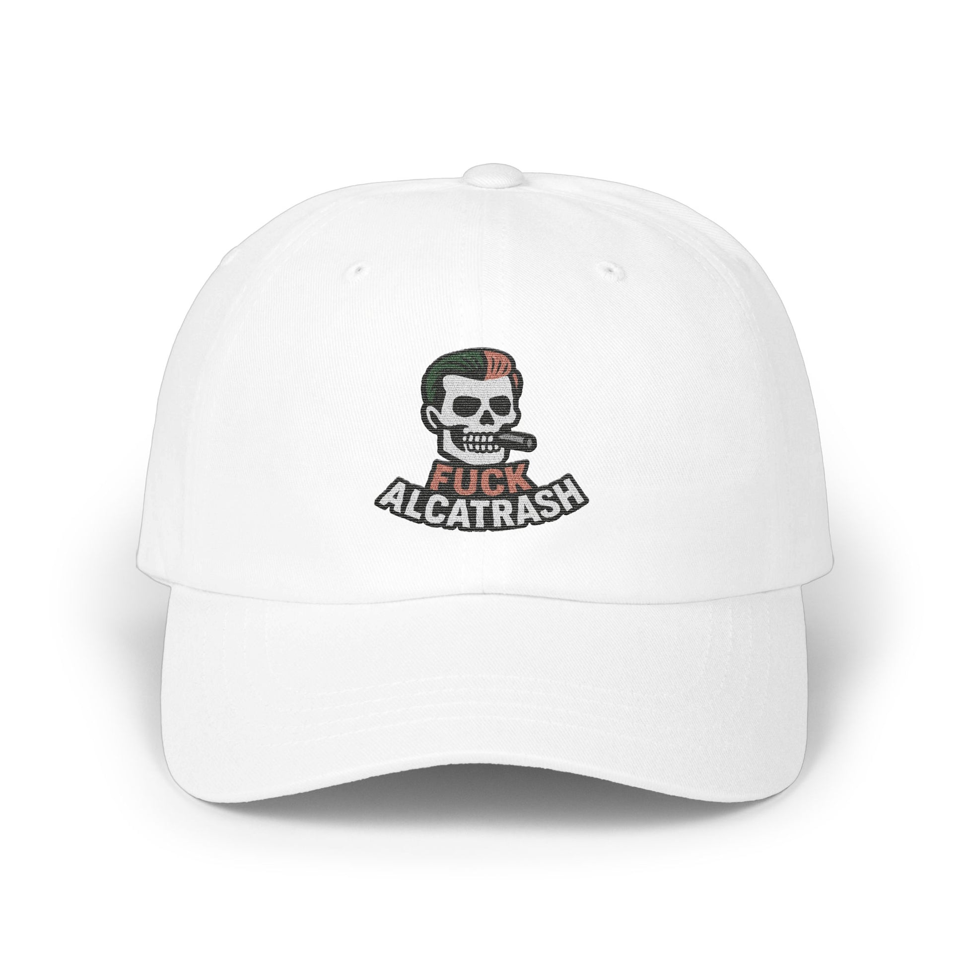 Skull Design with Fuck Alcatrash Text Hat product