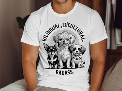 Bilingual Bicultural Badass Funny Dog Lover Shirt product