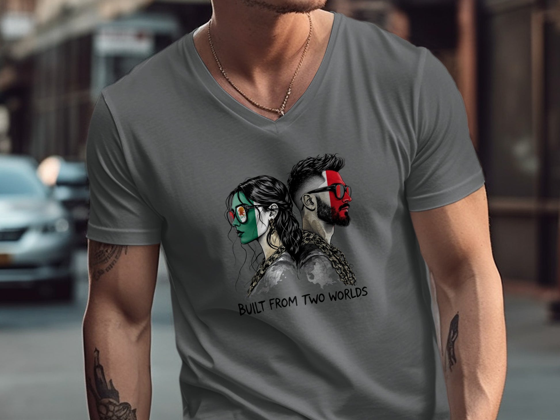 Built From Two Worlds Graphic T-Shirt product