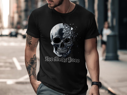 Ice Melts Here Skull Design T-shirt product type
