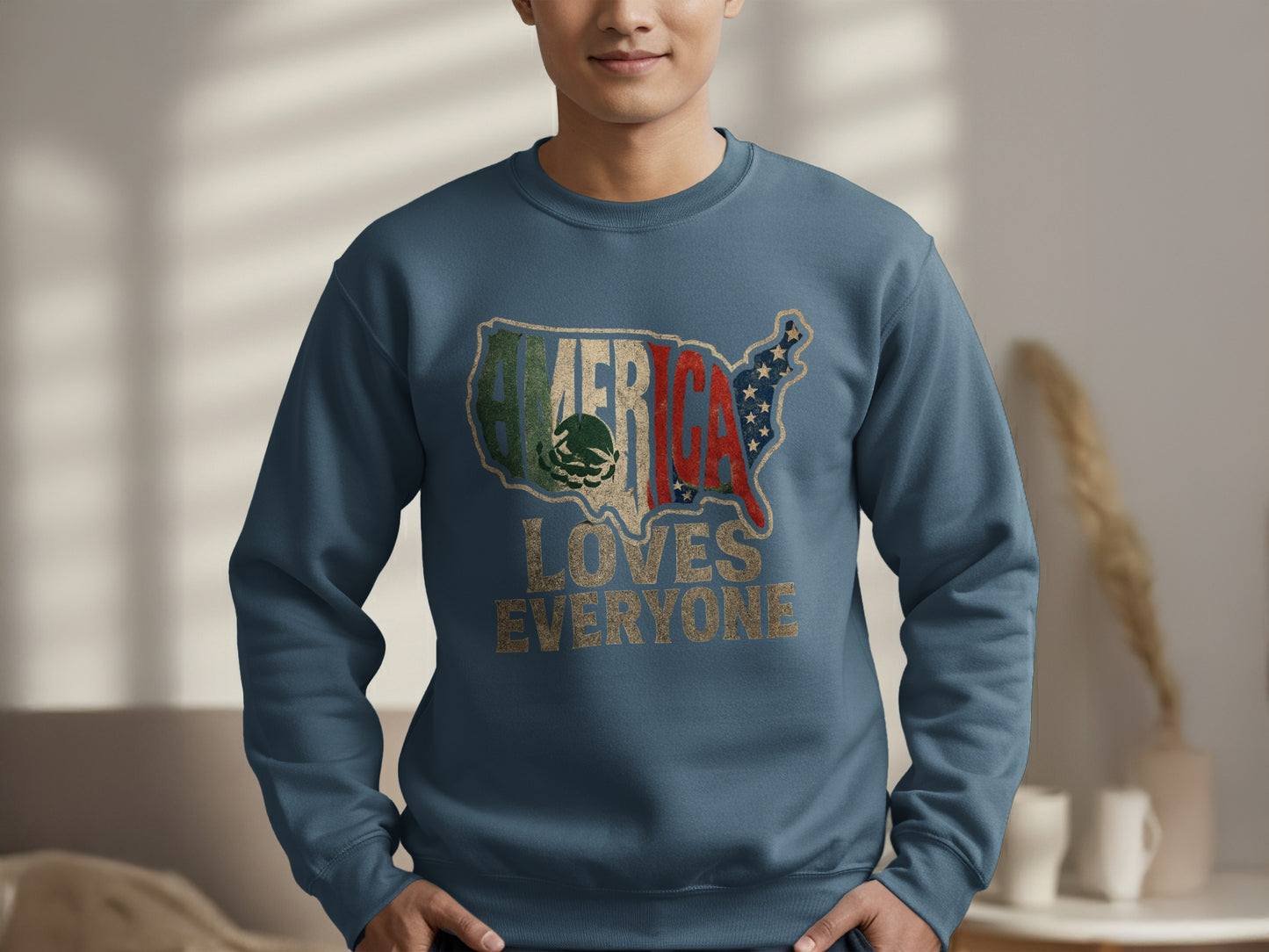 America Loves Everyone Graphic Sweatshirt Product