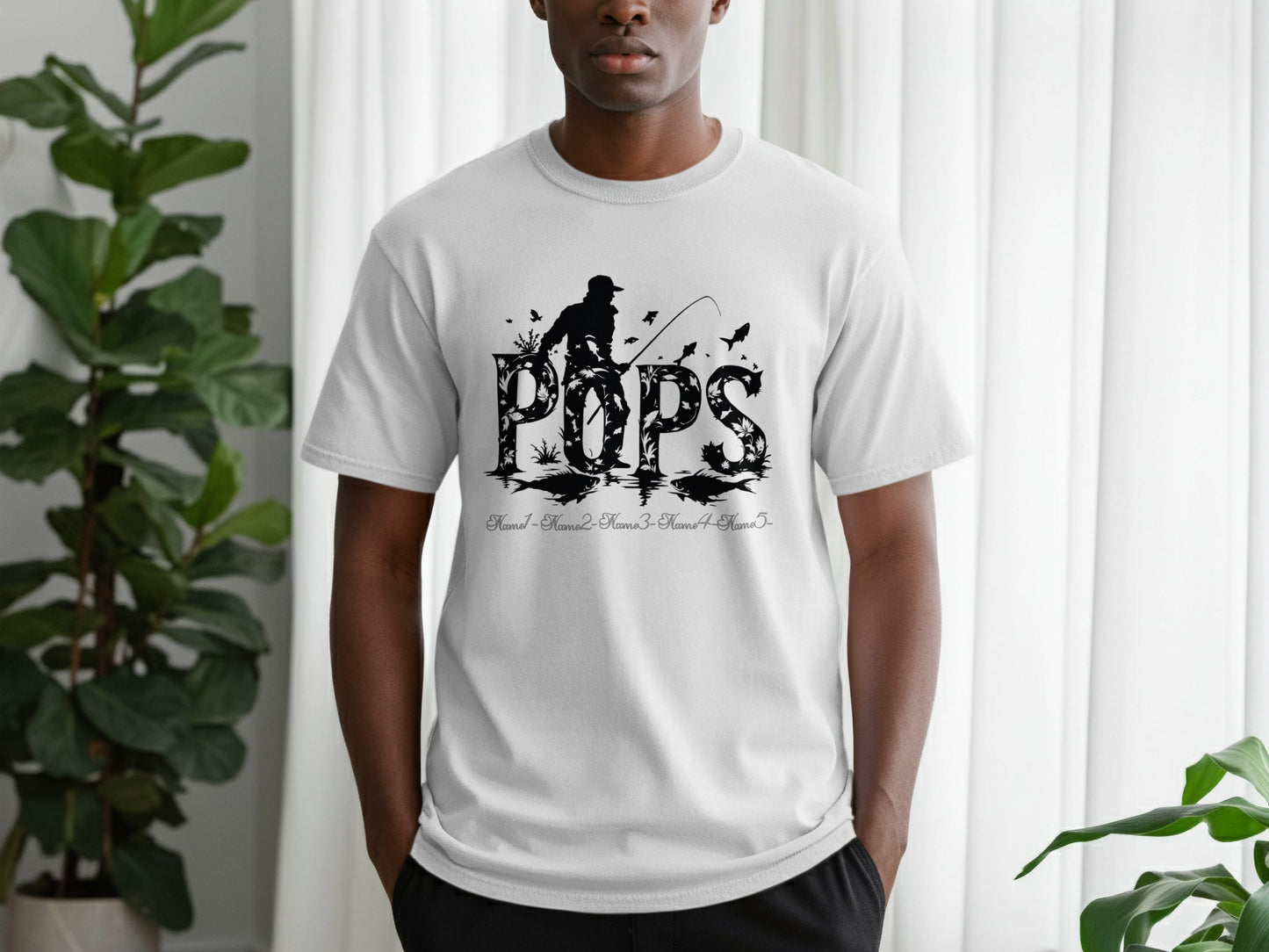Pops Fishing Graphic Tee Shirt Casual Wear product type