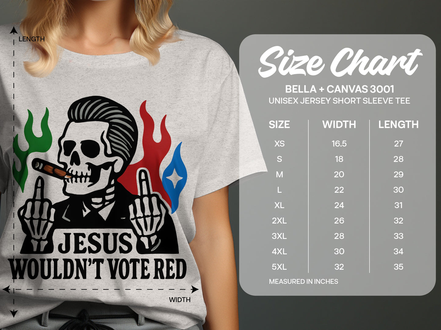 Jesus Wouldn't Vote Red Unisex Jersey Short Sleeve Tee product