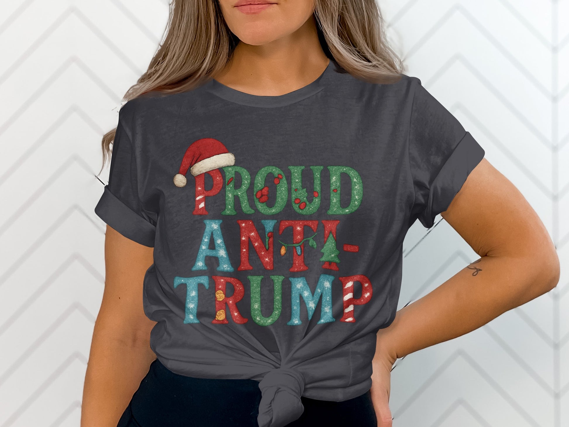 Proud Anti-Trump Christmas T-Shirt