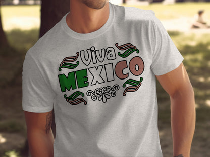 Viva Mexico Graphic T-Shirt Unique Clothing Product