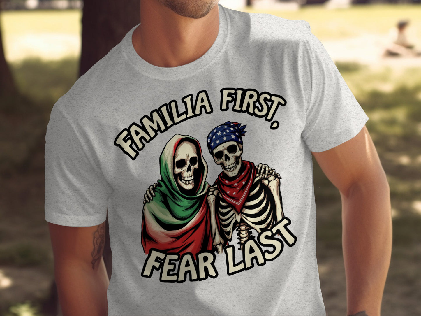 Familia First Fear Last Skull T-Shirt product