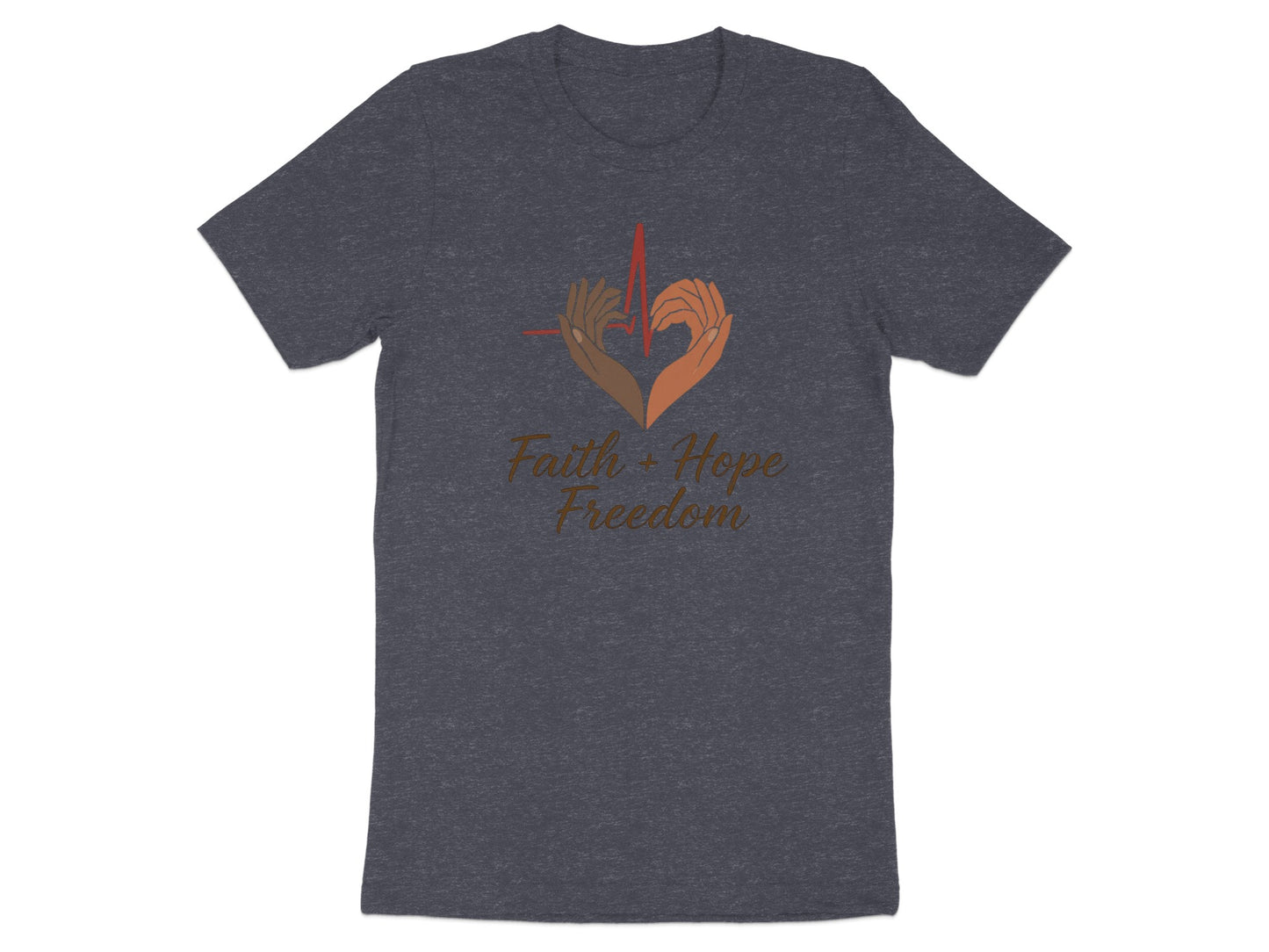 Faith Hope Freedom Heart Hand Gesture T-shirt product