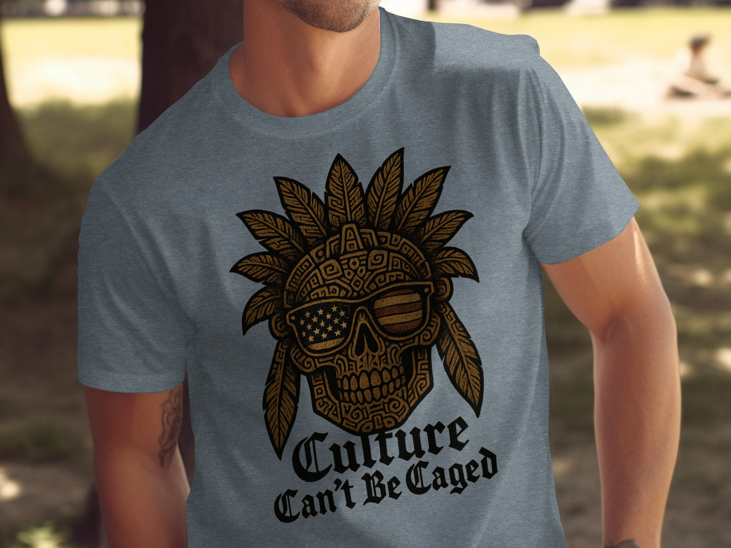 Culture Can't Be Caged Skull Art T-shirt product