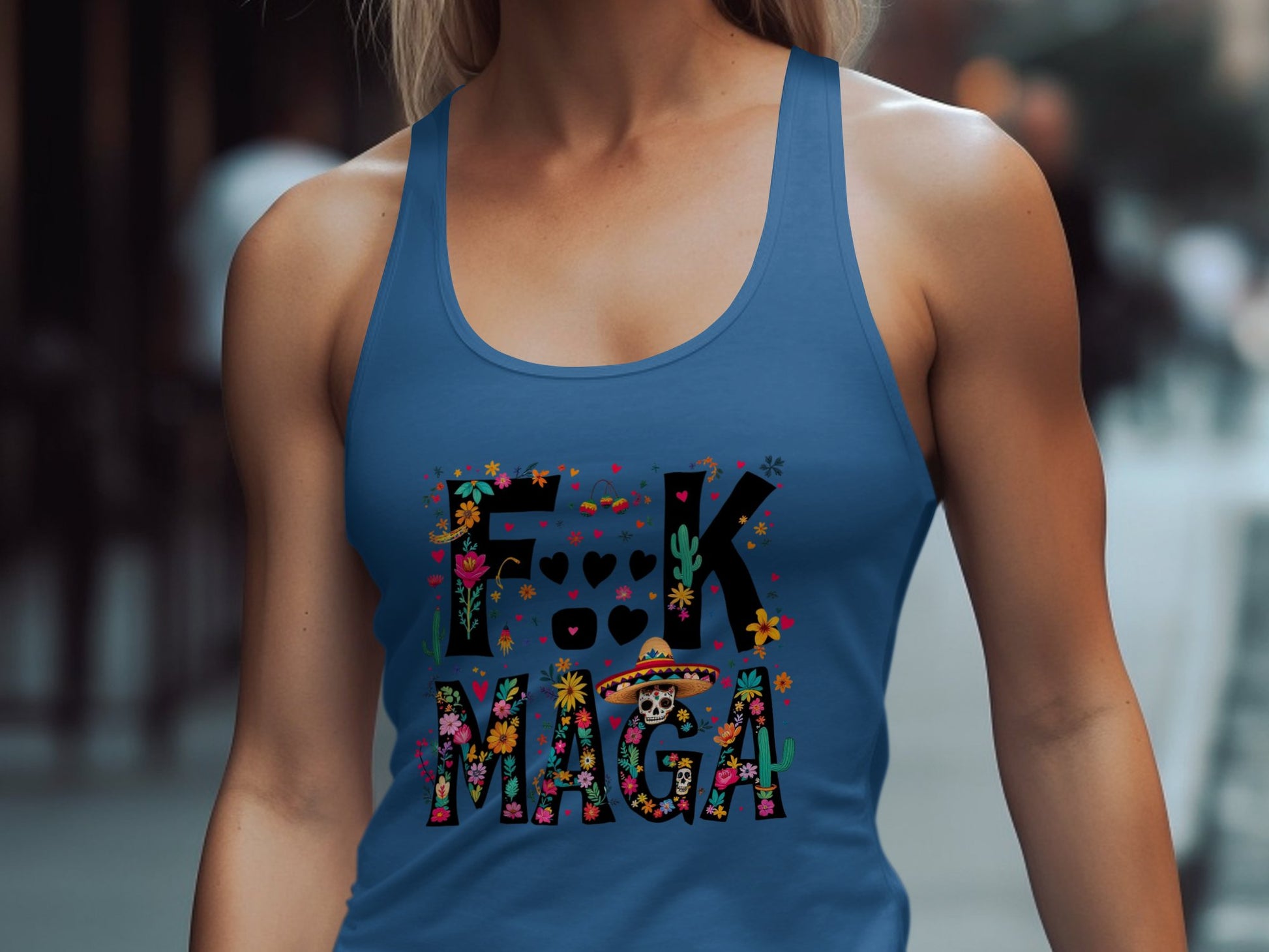 Bold Statement Graphic Racerback Tank product