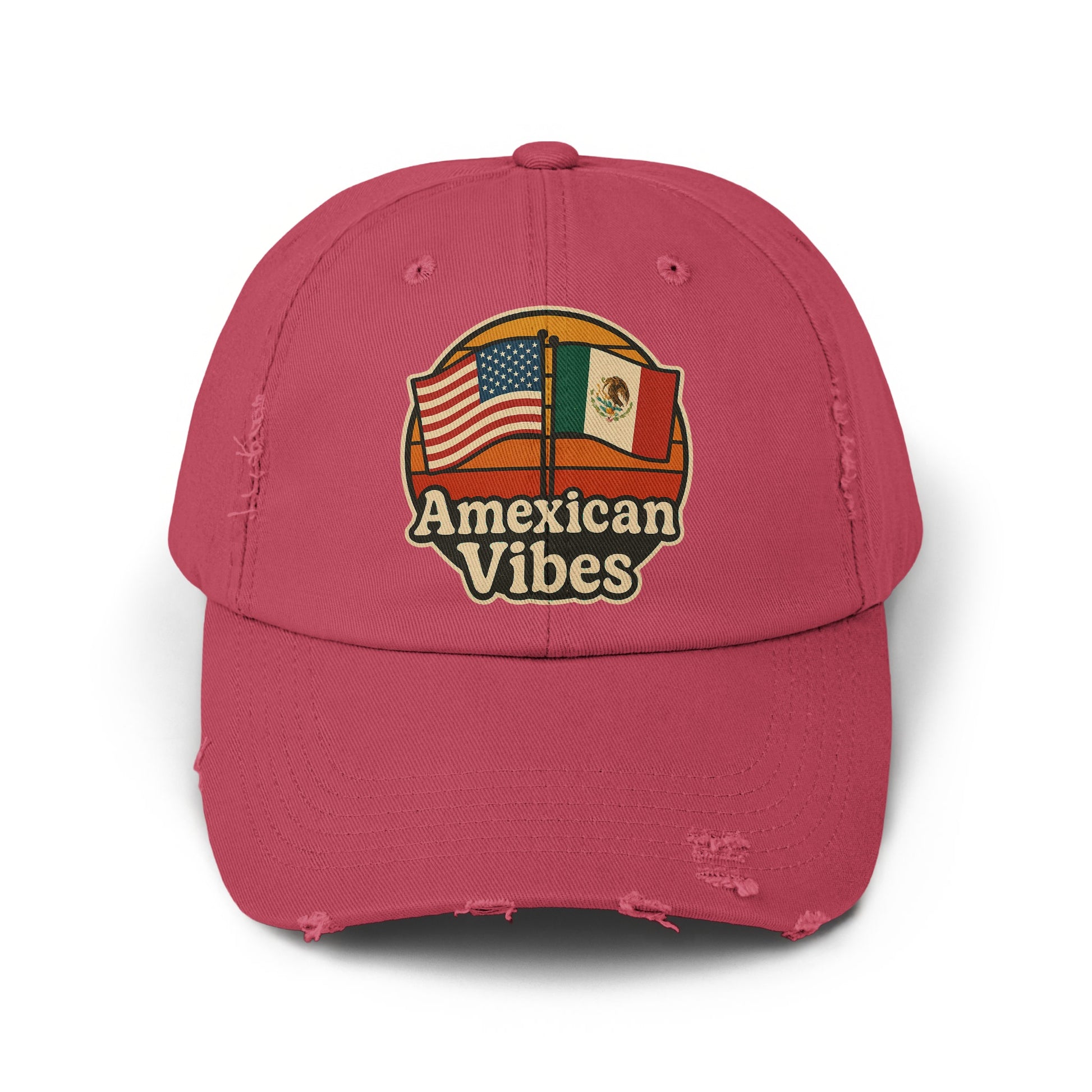 American Mexican Vibes Distressed Baseball Cap product