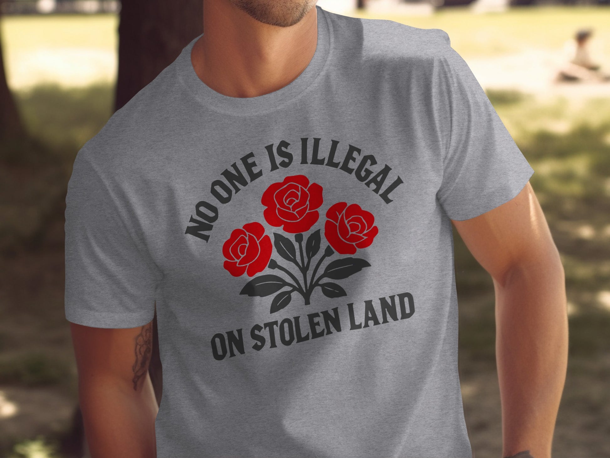 No One Is Illegal On Stolen Land T-shirt