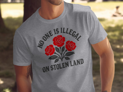 No One Is Illegal On Stolen Land T-shirt