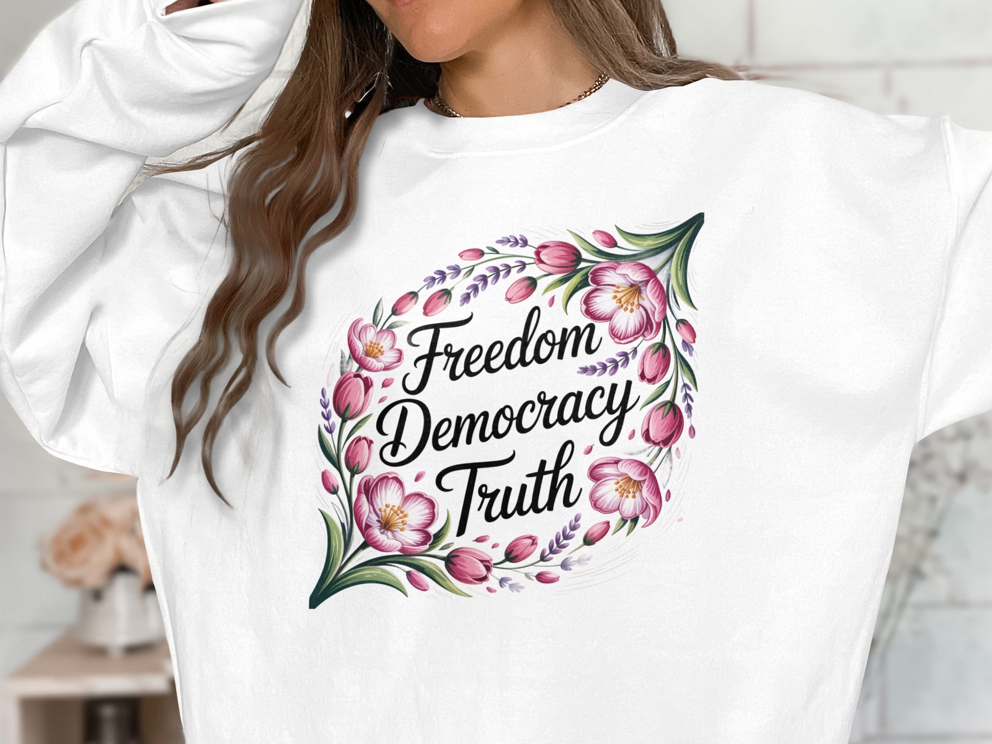 Freedom Democracy Truth Floral Graphic Product