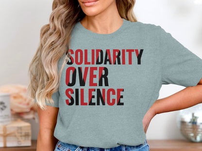 Solidarity Over Silence Graphic T-shirt