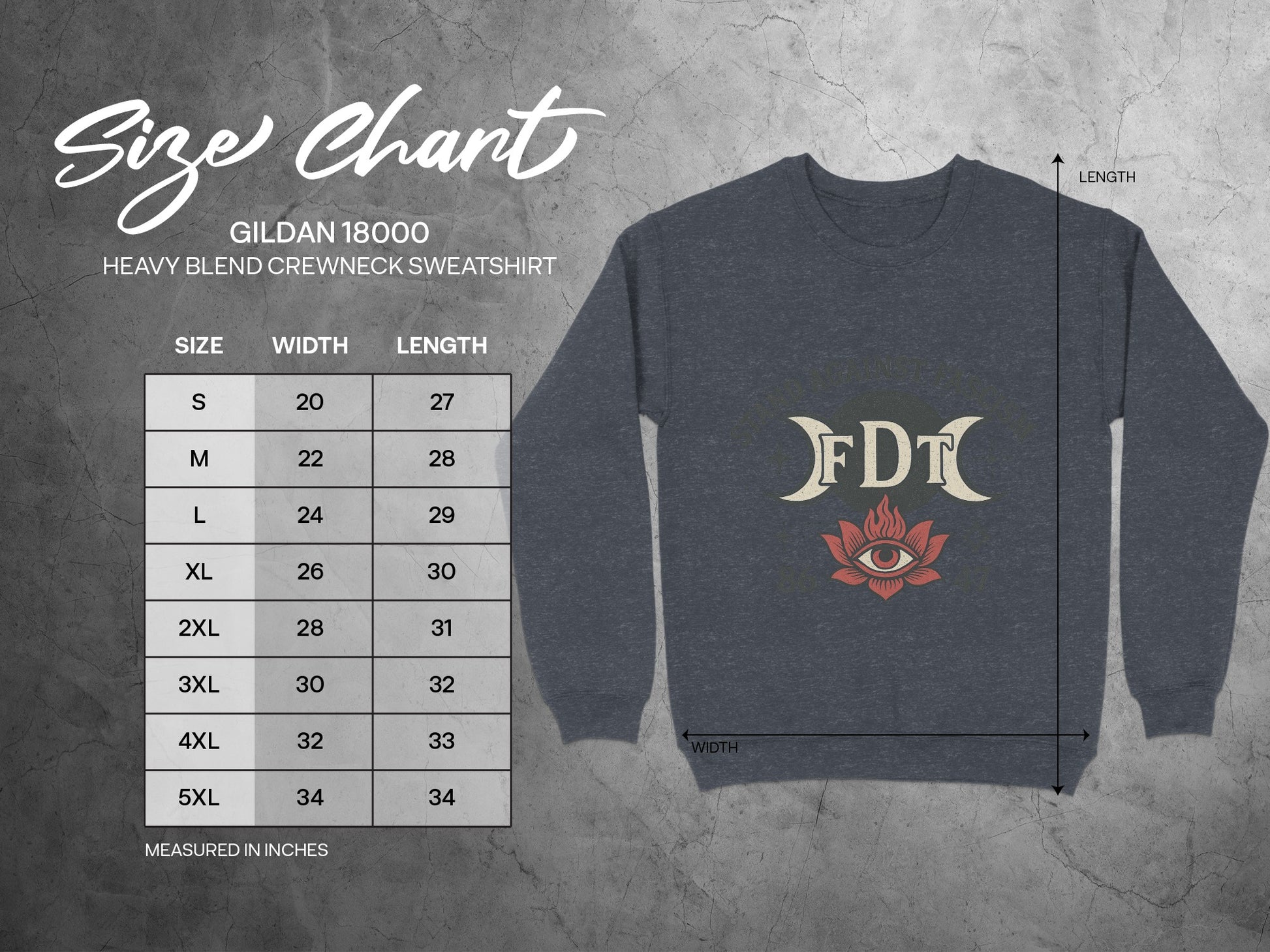 FDT Eye Graphic Heavy Blend Crewneck Sweatshirt product