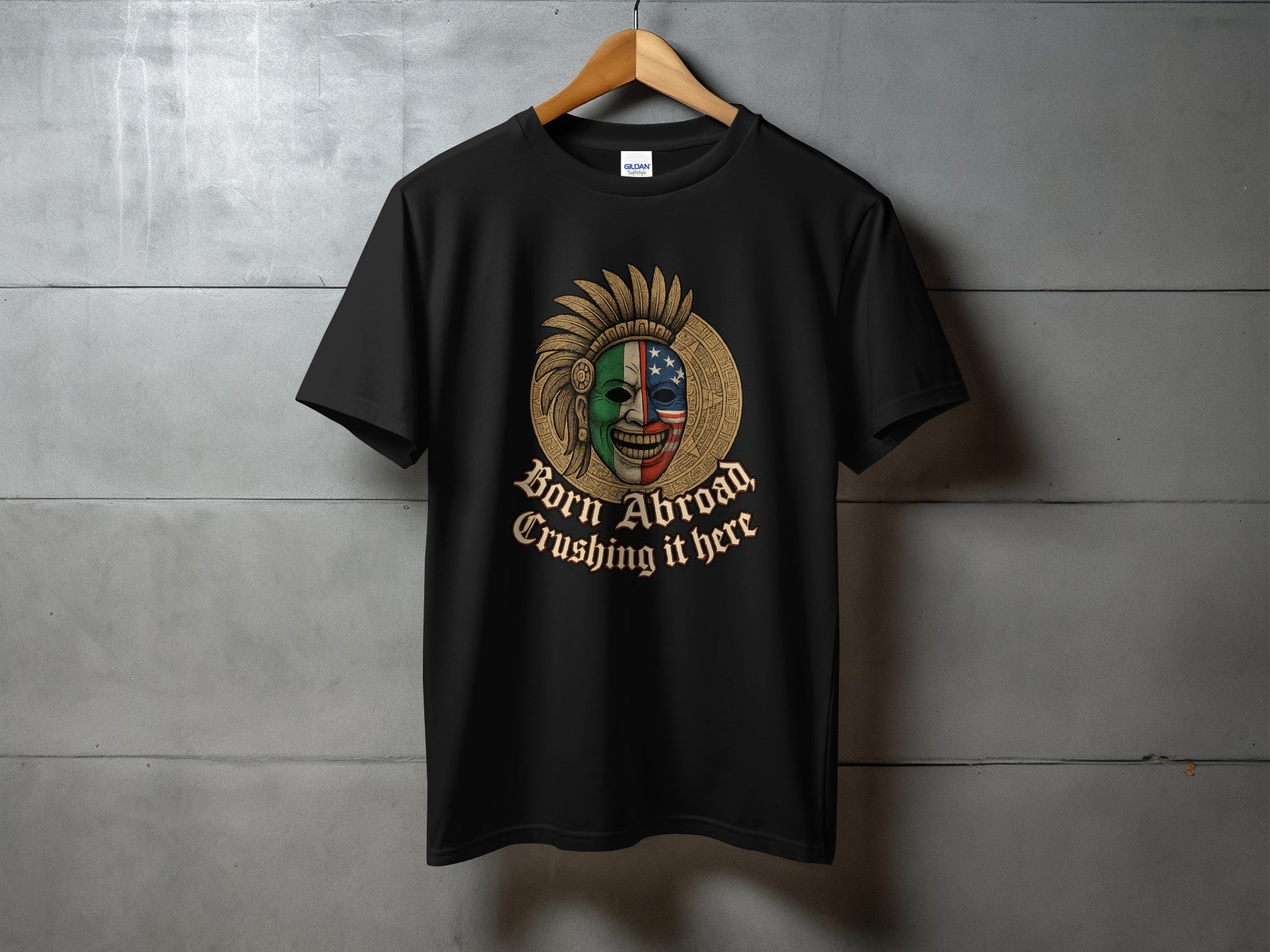 Born Abroad Crushing it Here Graphic T-shirt product type