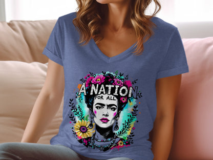 A Nation For All Colorful Art Print Unisex Shirt