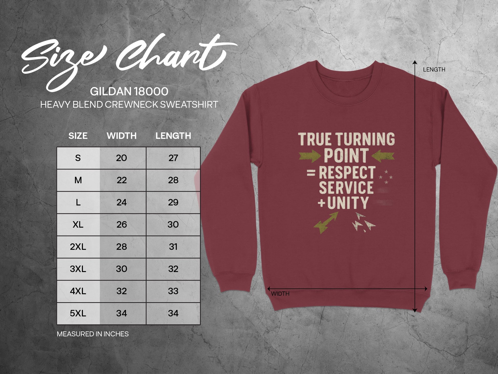 True Turning Point Respect Service Unity Sweatshirt product type