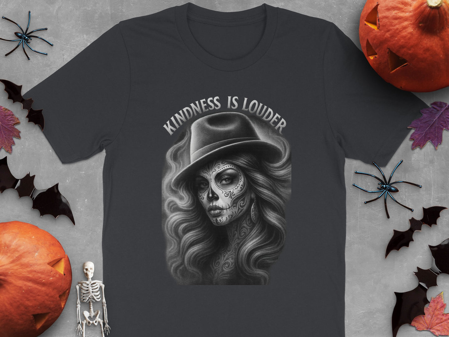 Kindness Is Louder Skull Design Halloween T-shirt product