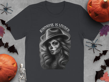 Kindness Is Louder Skull Design Halloween T-shirt product
