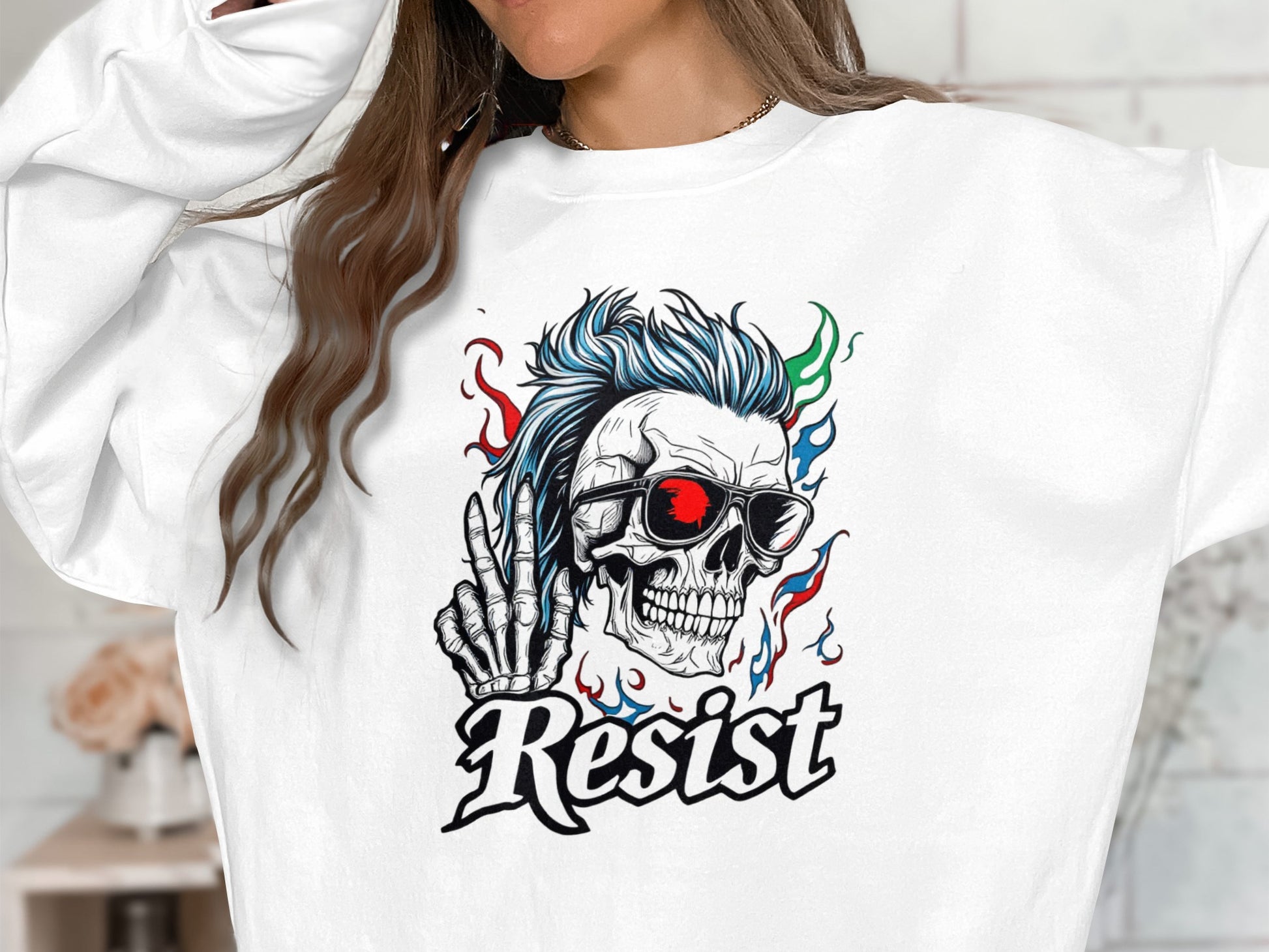 Resist Skull Graphic Sweatshirt Product Type
