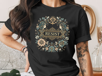 Floral Artistic Resist Graphic T-Shirt