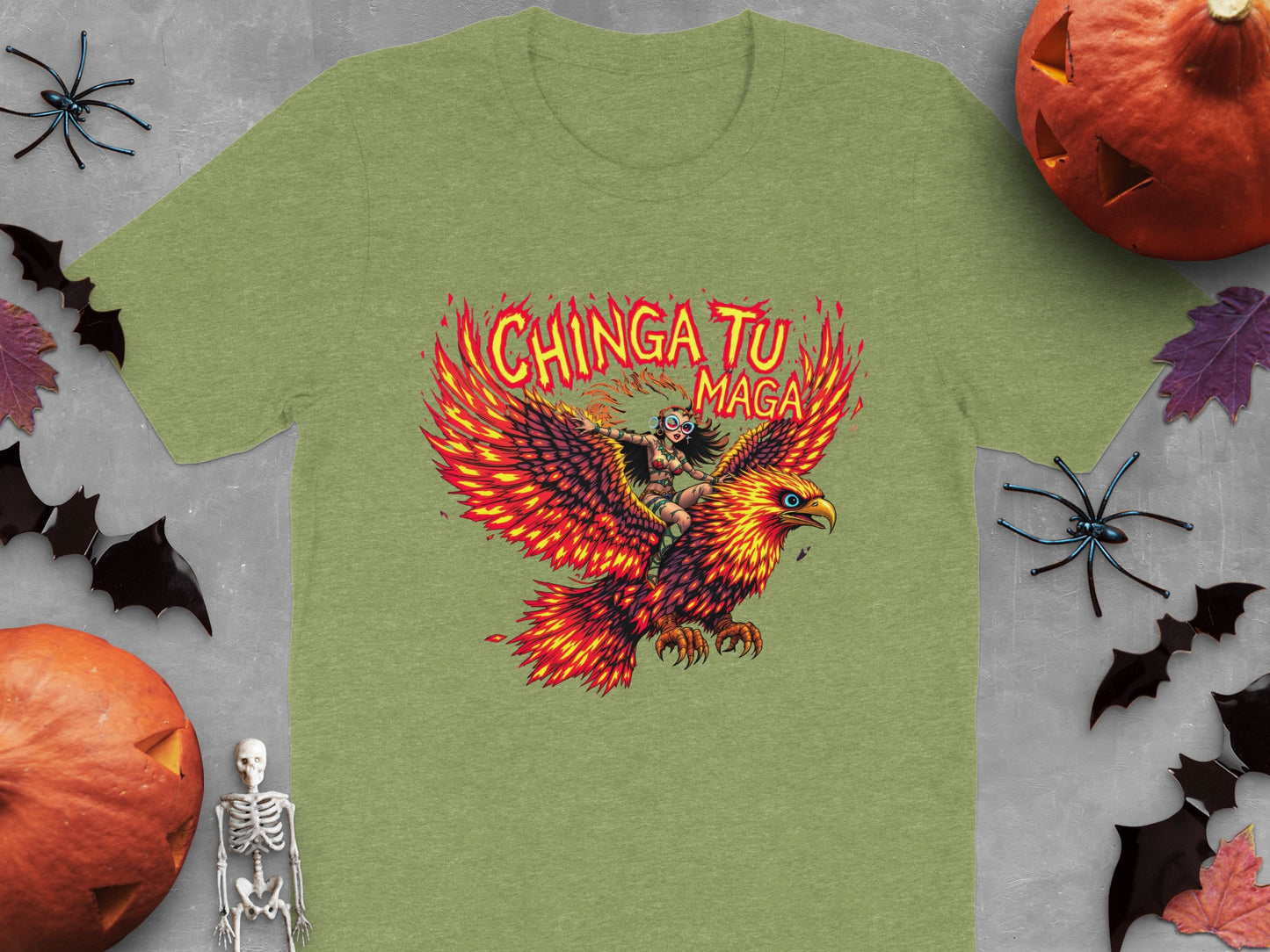 Chinga Tu Maga Phoenix and Skeleton T-Shirt product
