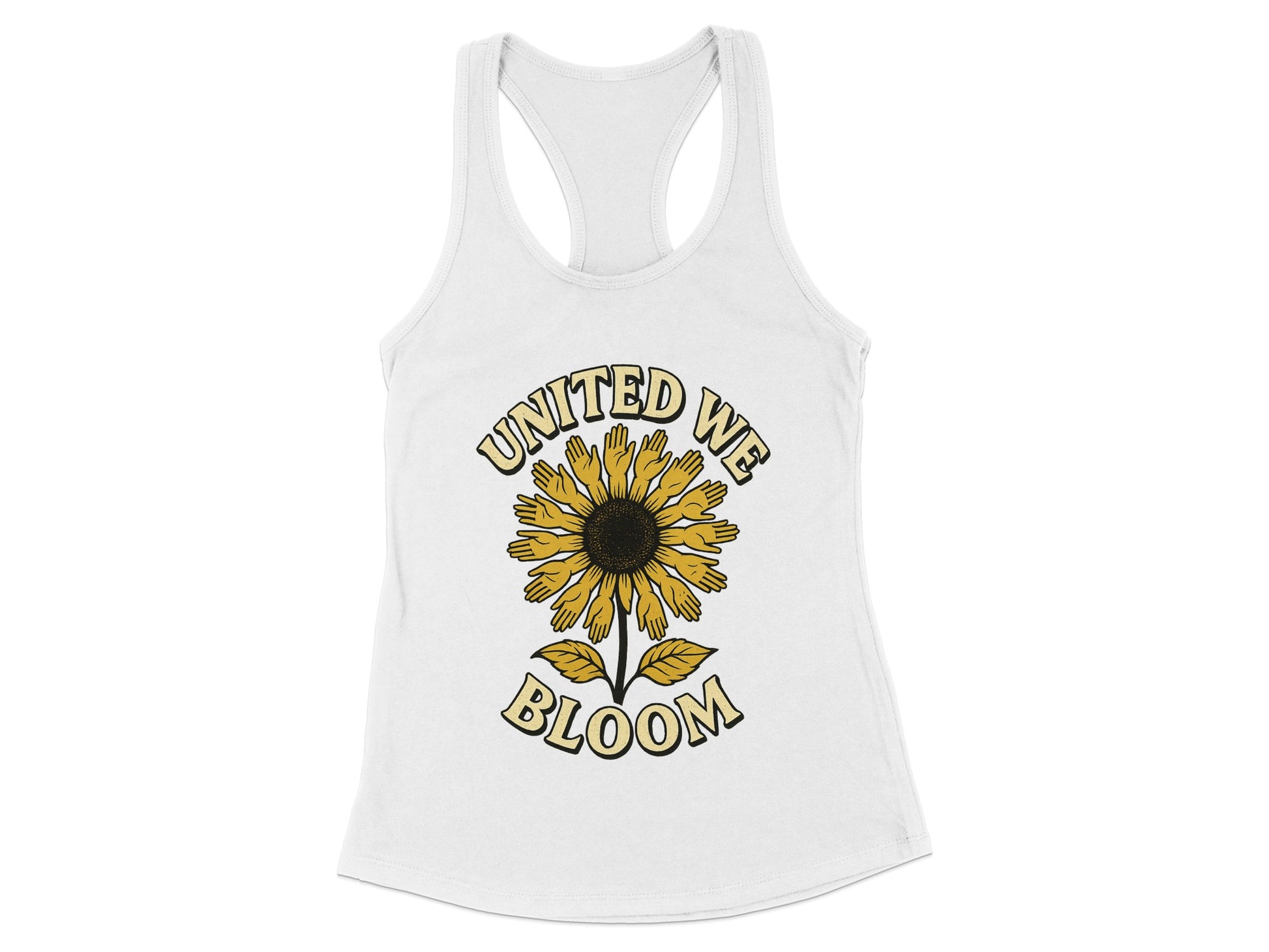 United We Bloom Sunflower Graphic Tank Top