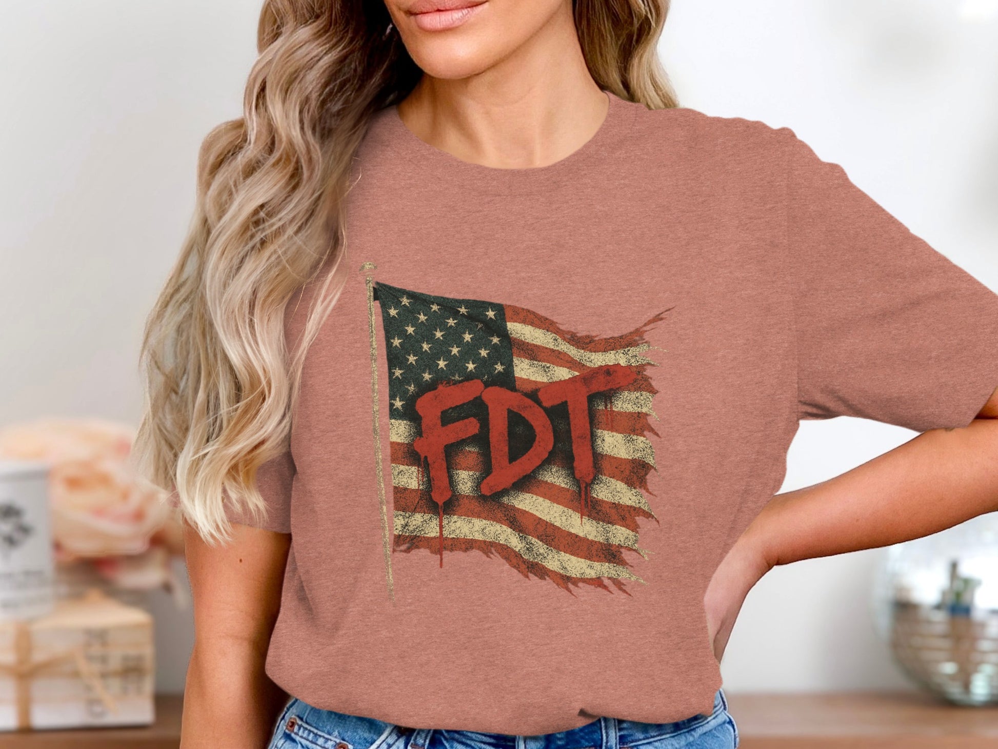 FDT Graphic American Flag Casual T-Shirt product
