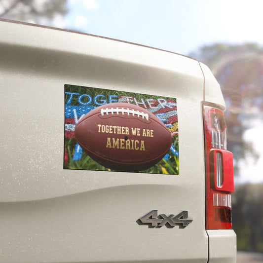 Together We Are America Football Magnet Sticker