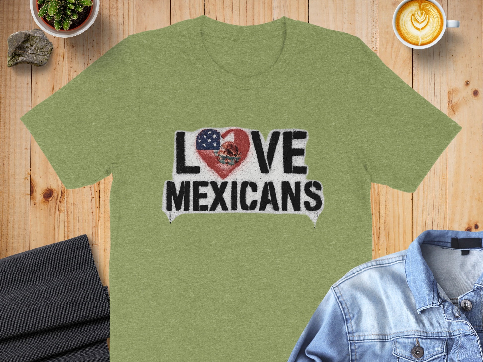 Love Mexicans Flag Heart Design T-shirt product