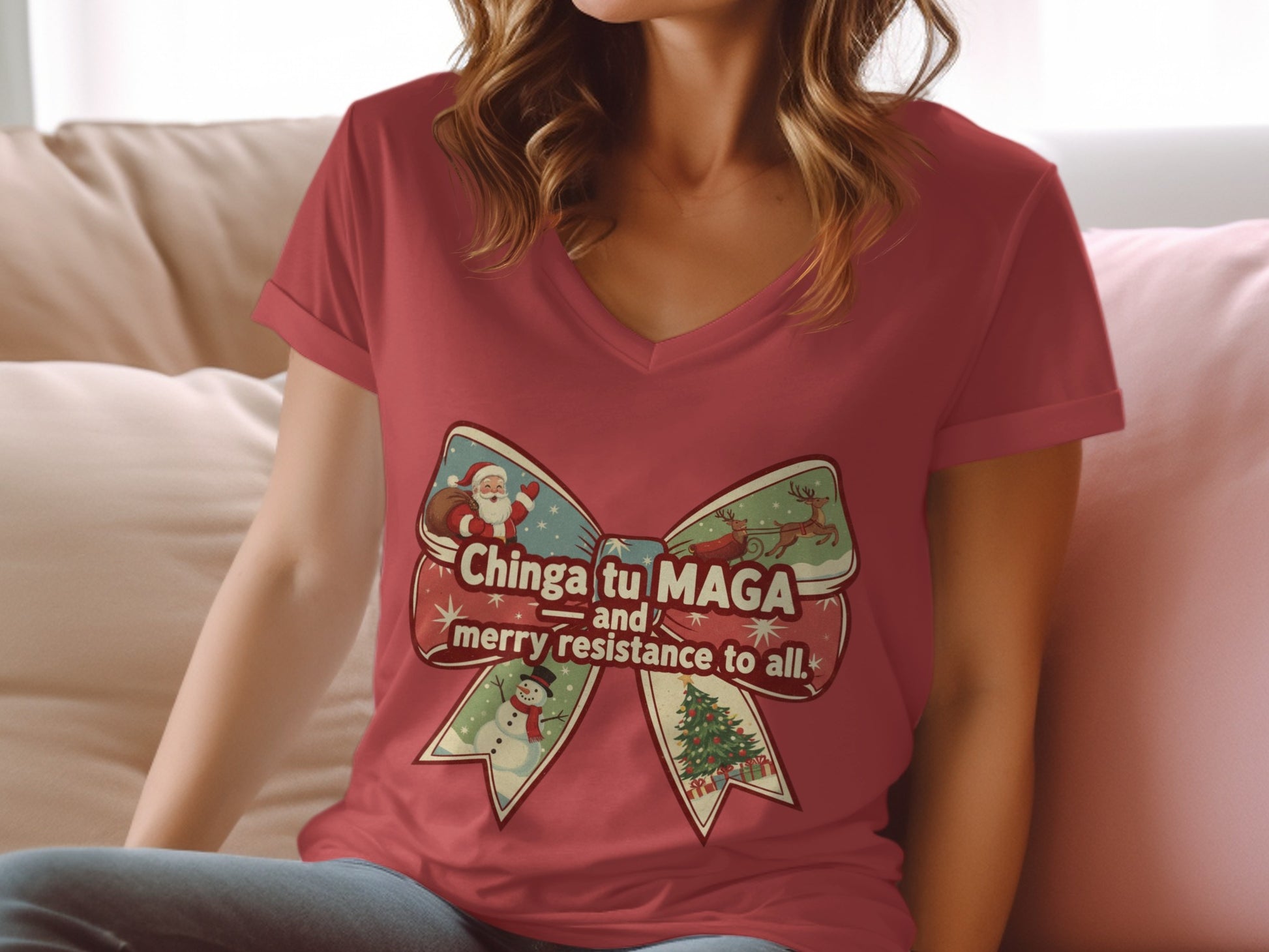 Chinga tu MAGA Merry Resistance Festive Shirt Holiday