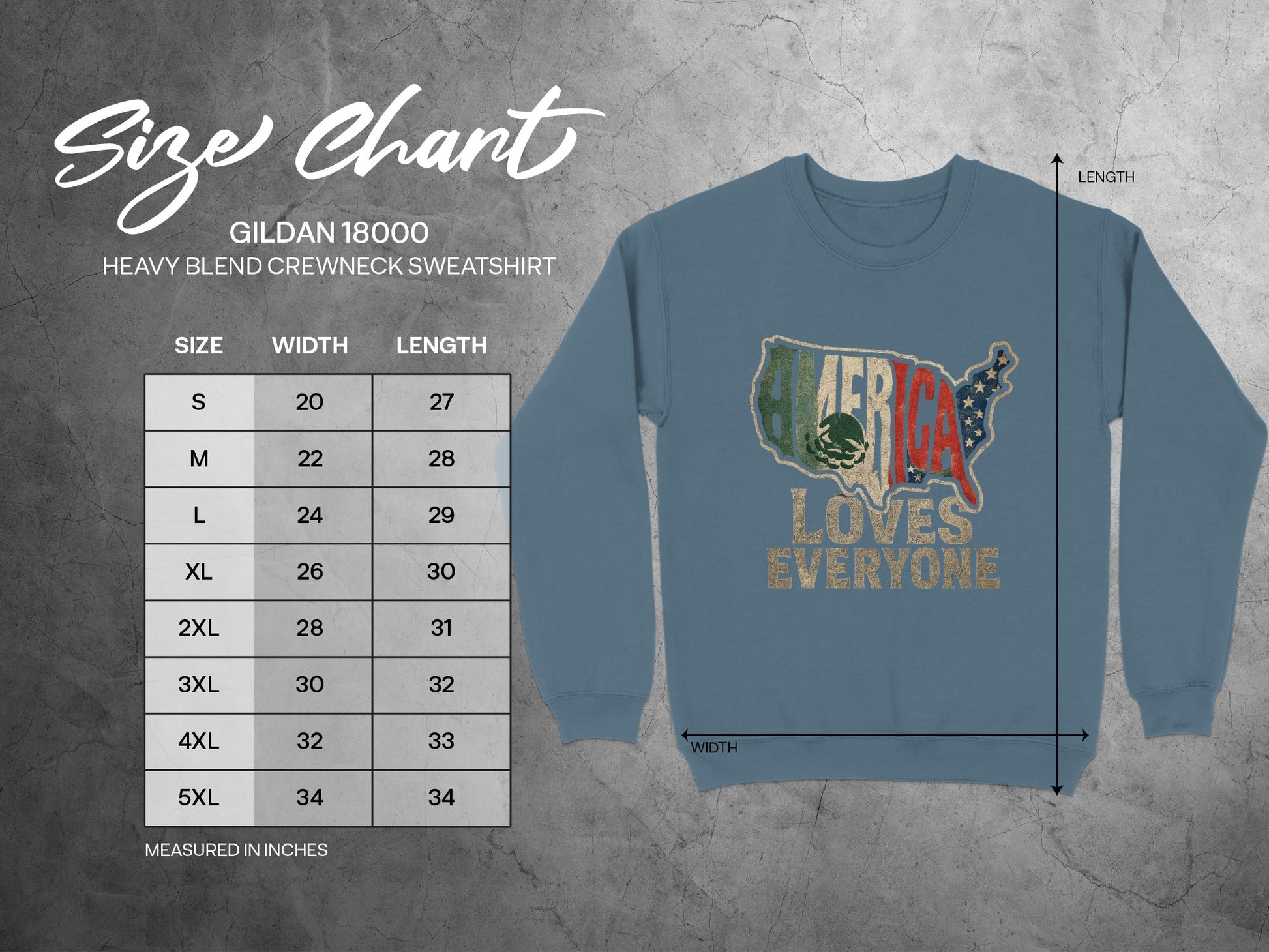America Loves Everyone Crewneck Sweatshirt product type