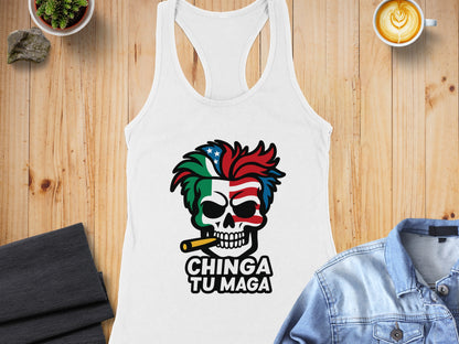Chinga Tu Maga Skull Design Women's Tank Top product