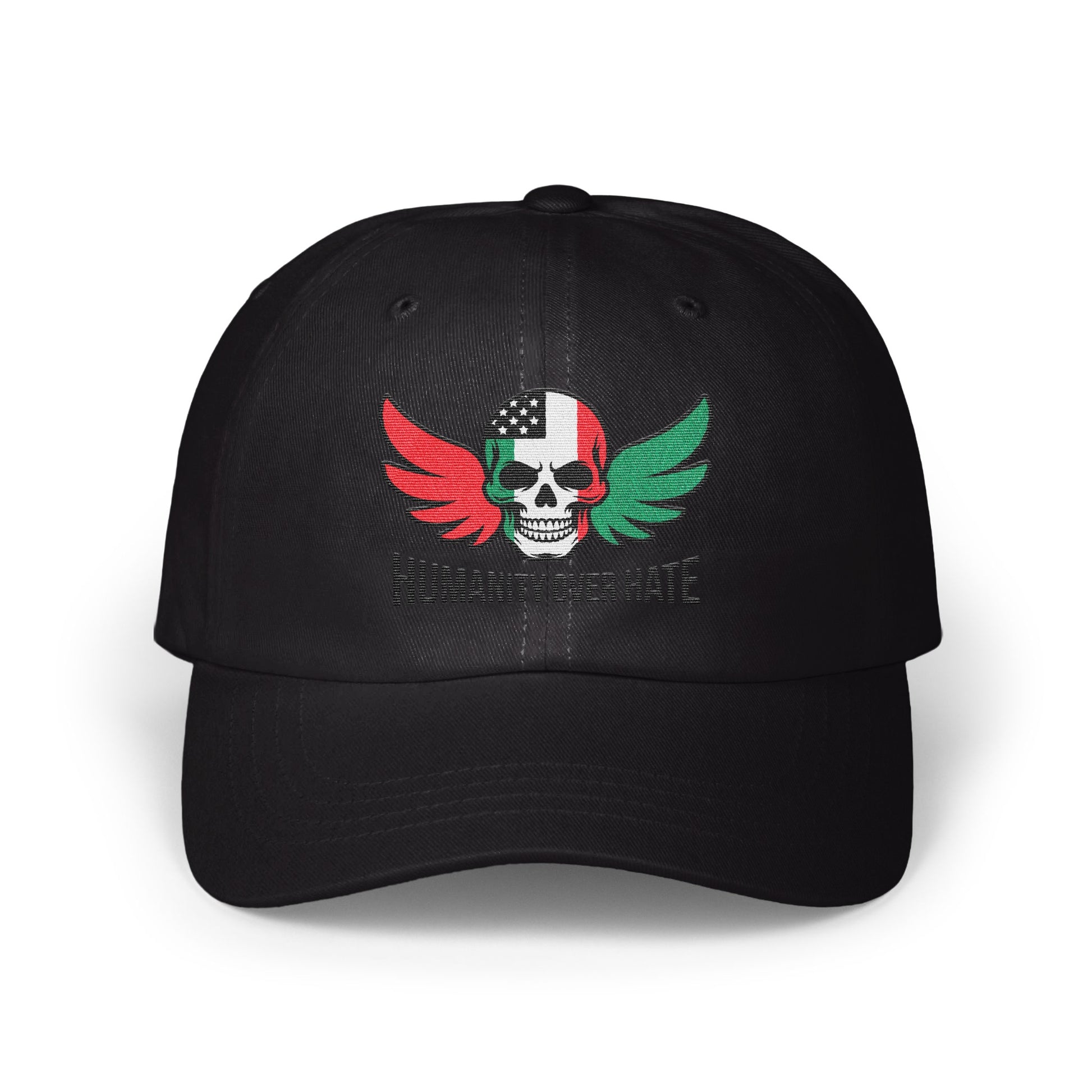 Humanizer Hate Skull Wings Black Baseball Cap product