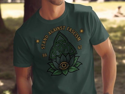Stand Against Fascism 86 47 Lotus Eye T-shirt
