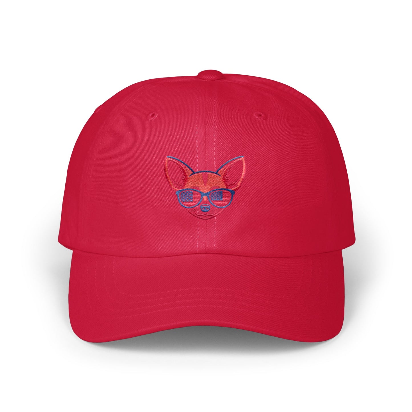Stylish Red Hat with Cool Fox Design product type