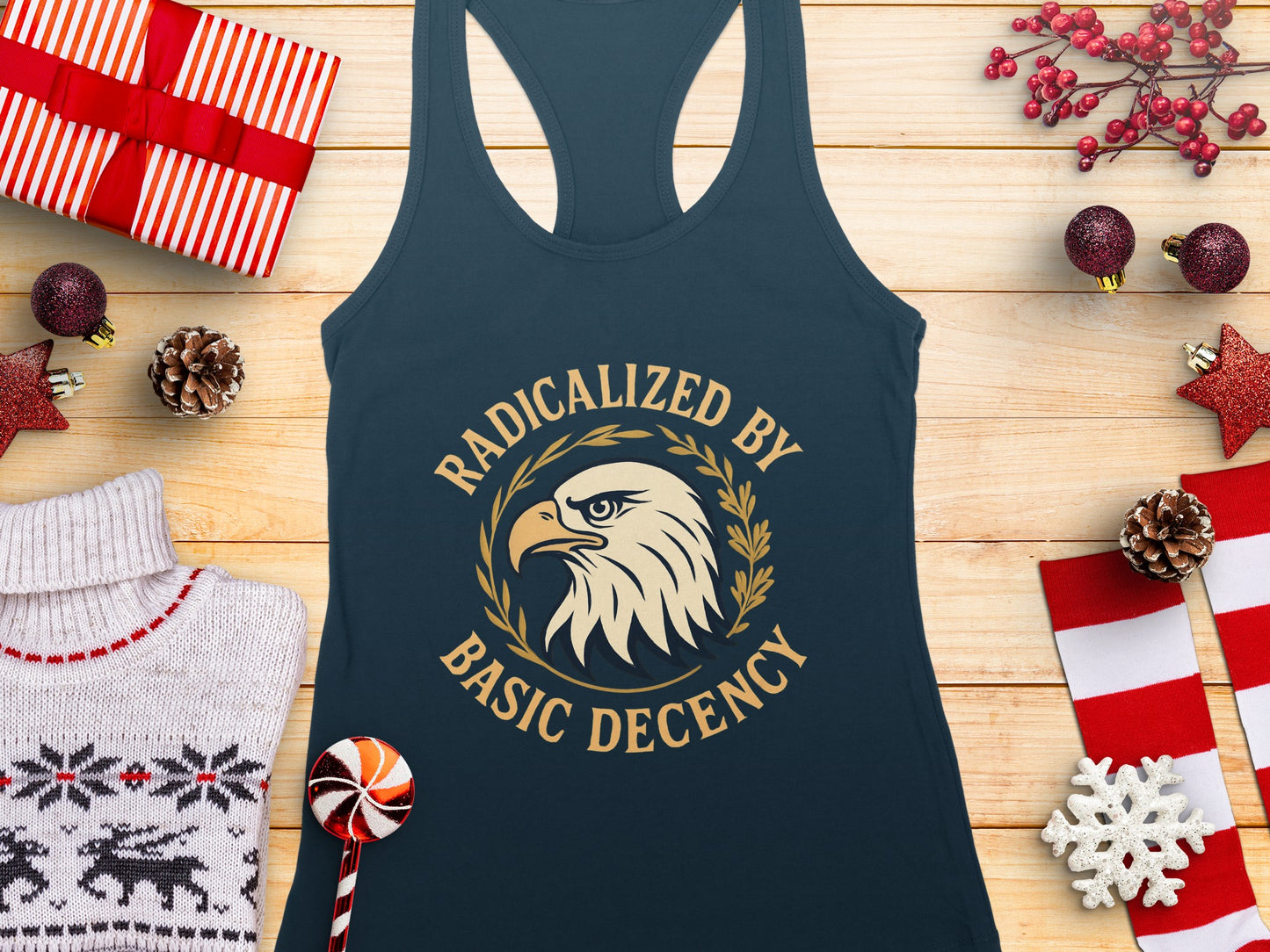 Radicalized by Basic Decency Printed Tank Top