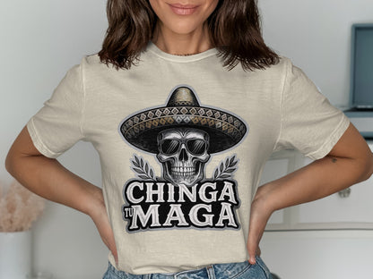 Chinga Tu Maga Graphic Design Statement T-Shirt Product