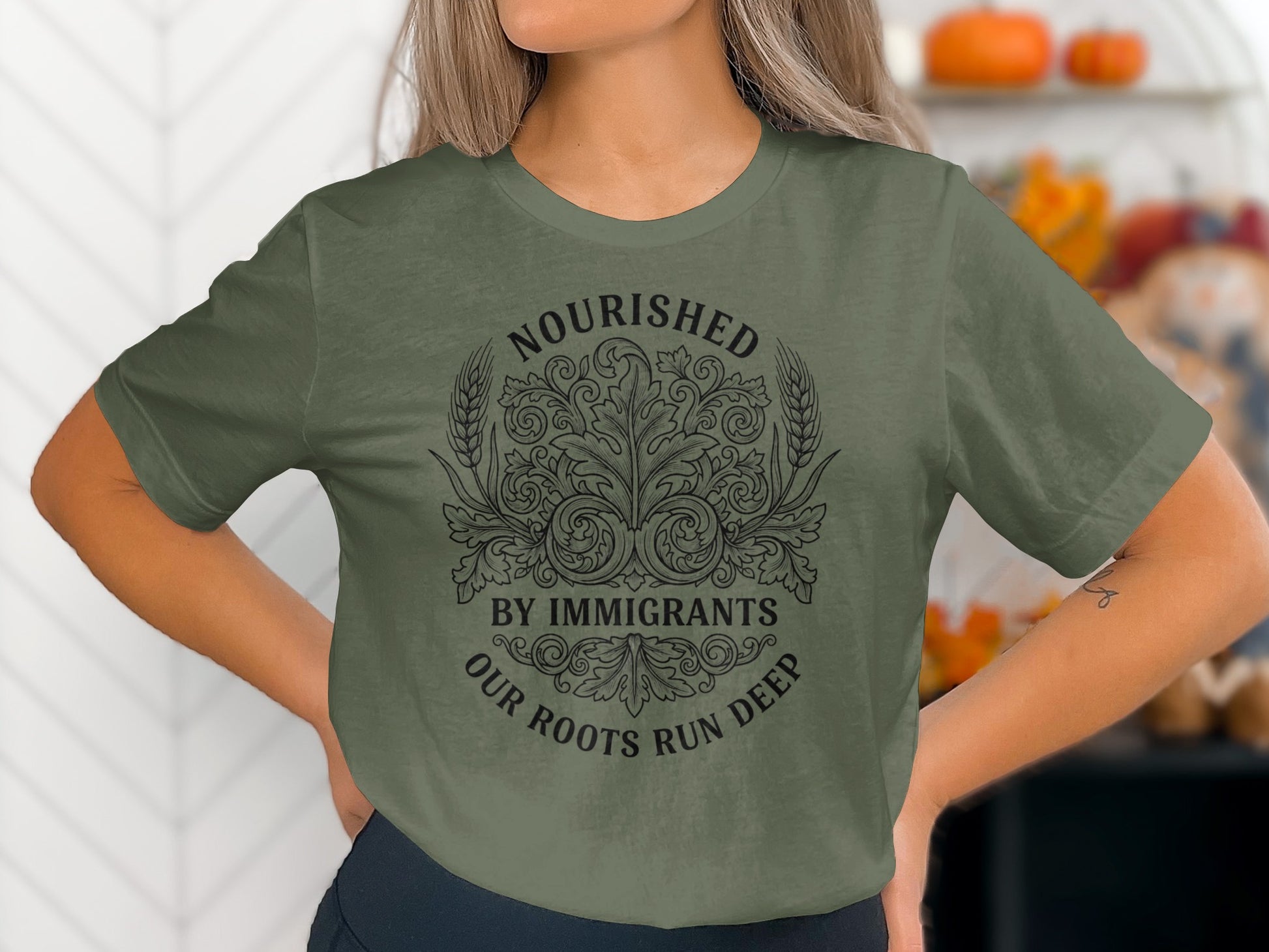 Nourished By Immigrants Our Roots Run Deep T-shirt