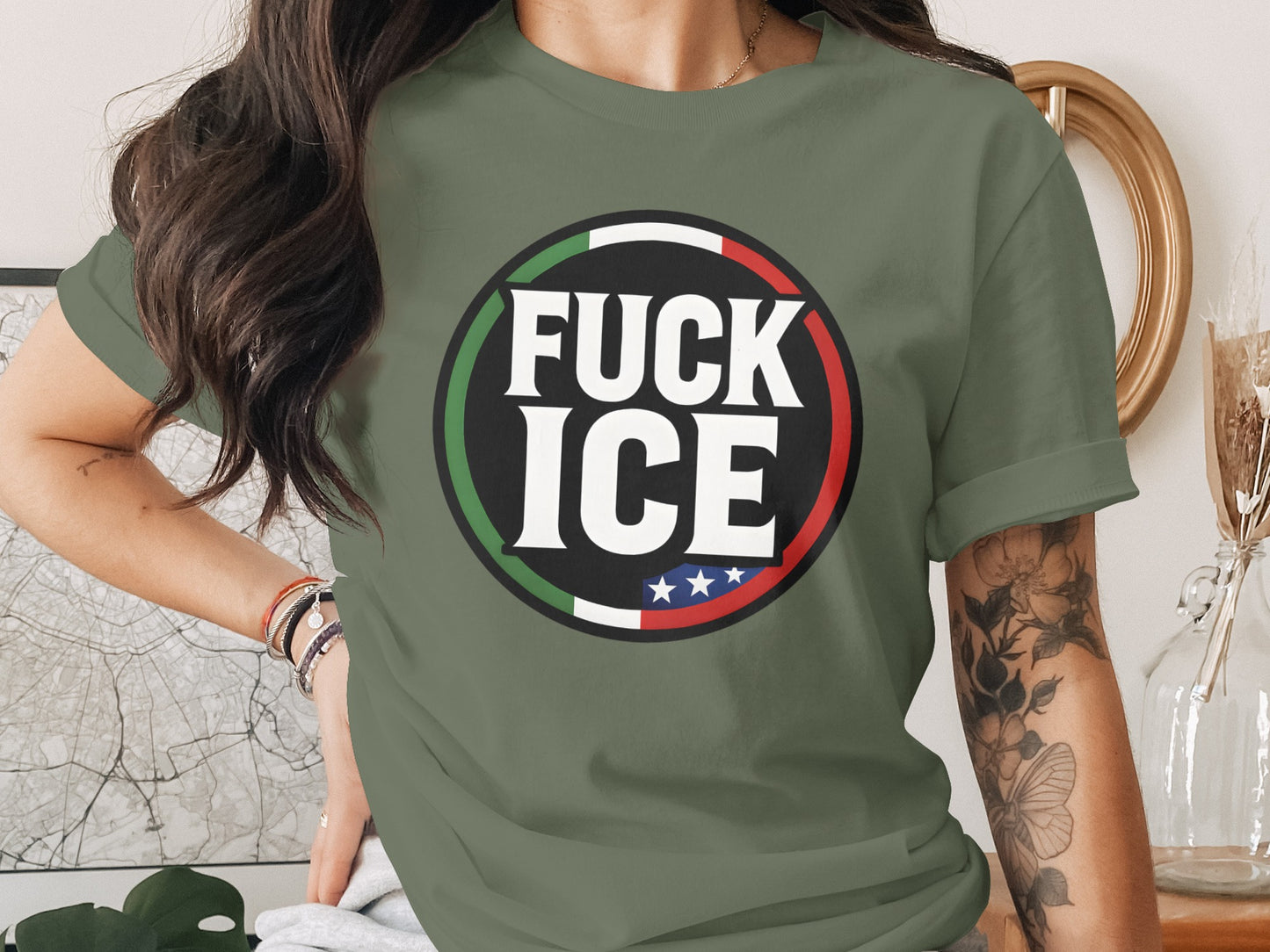 Bold Graphic Statement Tee Anti ICE Shirt product