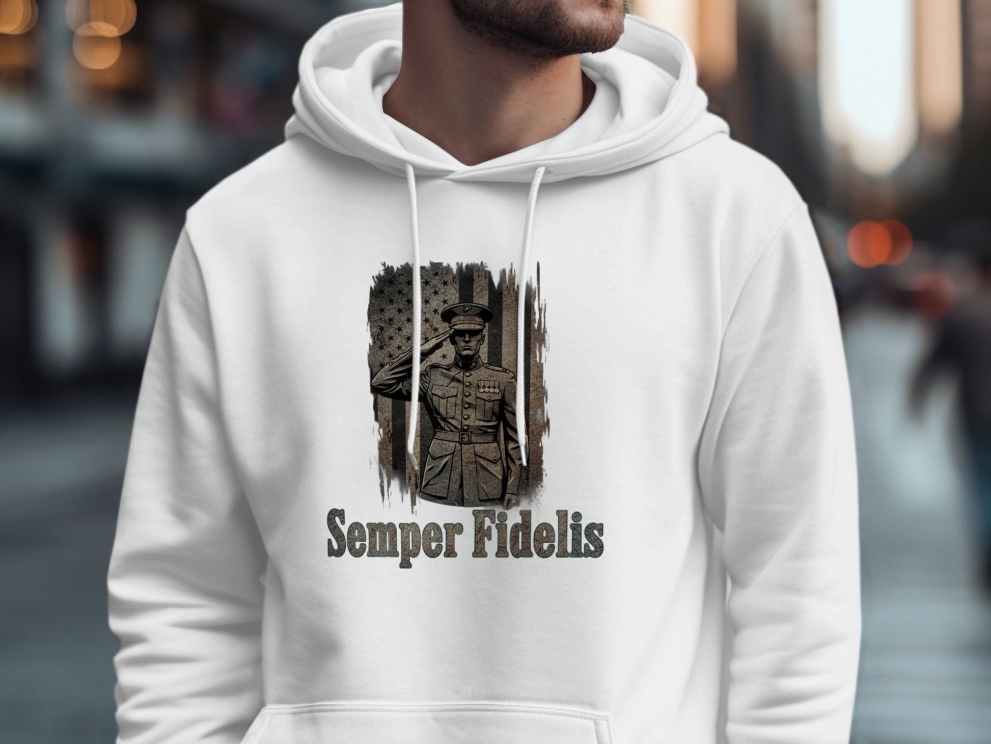 Semper Fidelis Marine Soldier Graphic Hoodie
